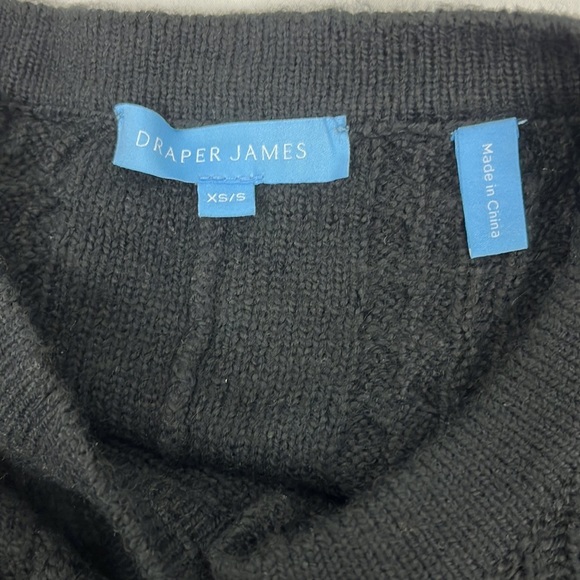 Draper James Belted Black Cap Poncho Style with Gold Button Size XS - S - Picture 12 of 13